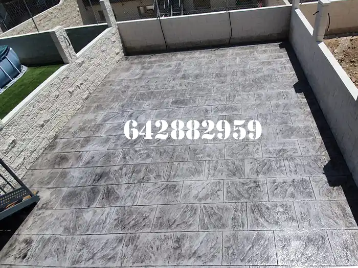 Obra de hormigón impreso en Bueu